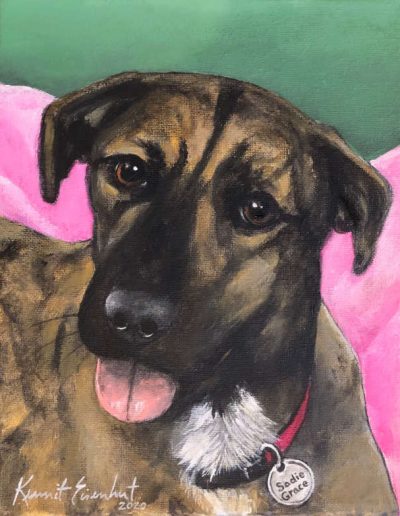 Sadie Grace - Pet Portrait painted on canvas by Kermit Eisenhut