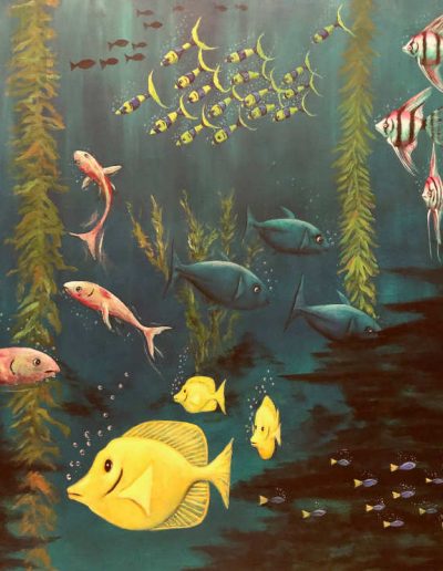 Aquarium painted by Kermit Eisenhut